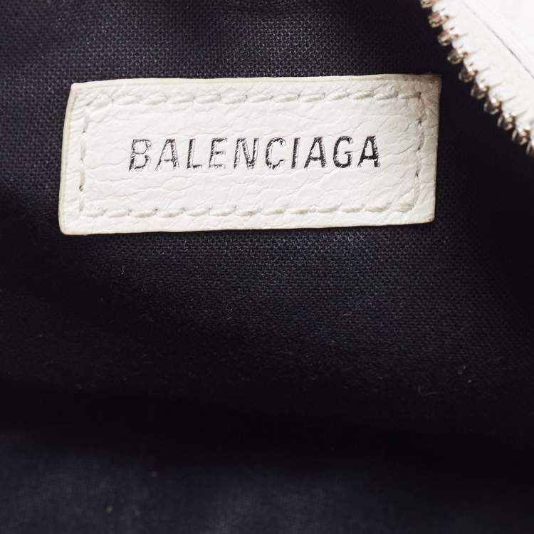 Pre Owned Balenciaga White Leather XS Le Cagole Shoulder Bag