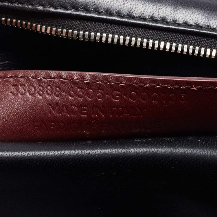 Pre Owned Balenciaga Burgundy Leather Le Dix Cartable Top Handle Bag