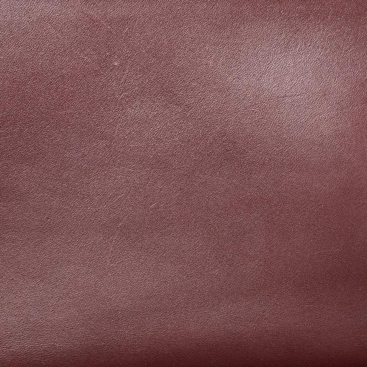 Pre Owned Balenciaga Burgundy Leather Le Dix Cartable Top Handle Bag