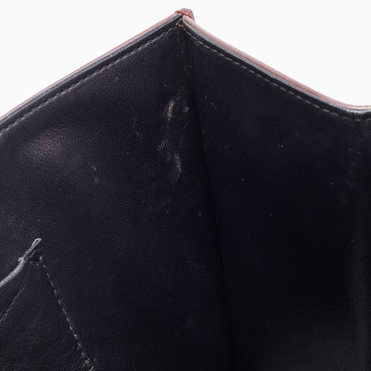 Pre Owned Balenciaga Burgundy Leather Le Dix Cartable Top Handle Bag