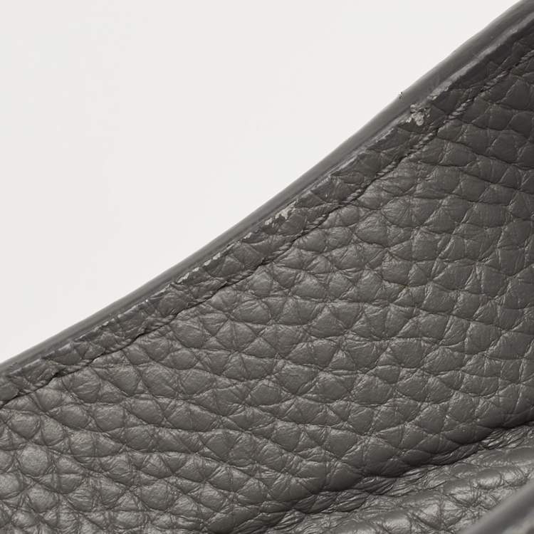 Pre Owned Balenciaga Grey Leather Black Out City Bag