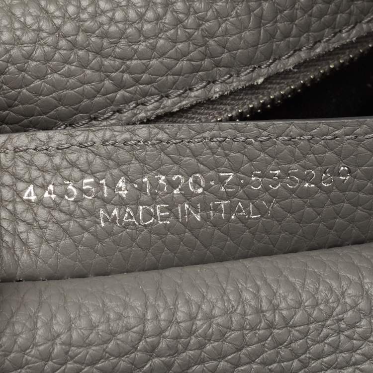 Pre Owned Balenciaga Grey Leather Black Out City Bag