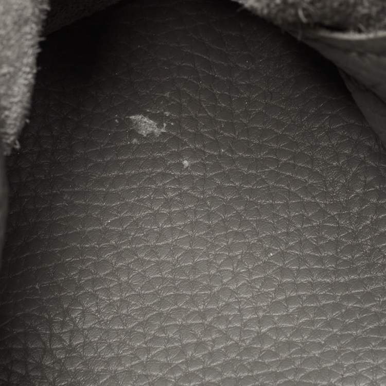Pre Owned Balenciaga Grey Leather Black Out City Bag