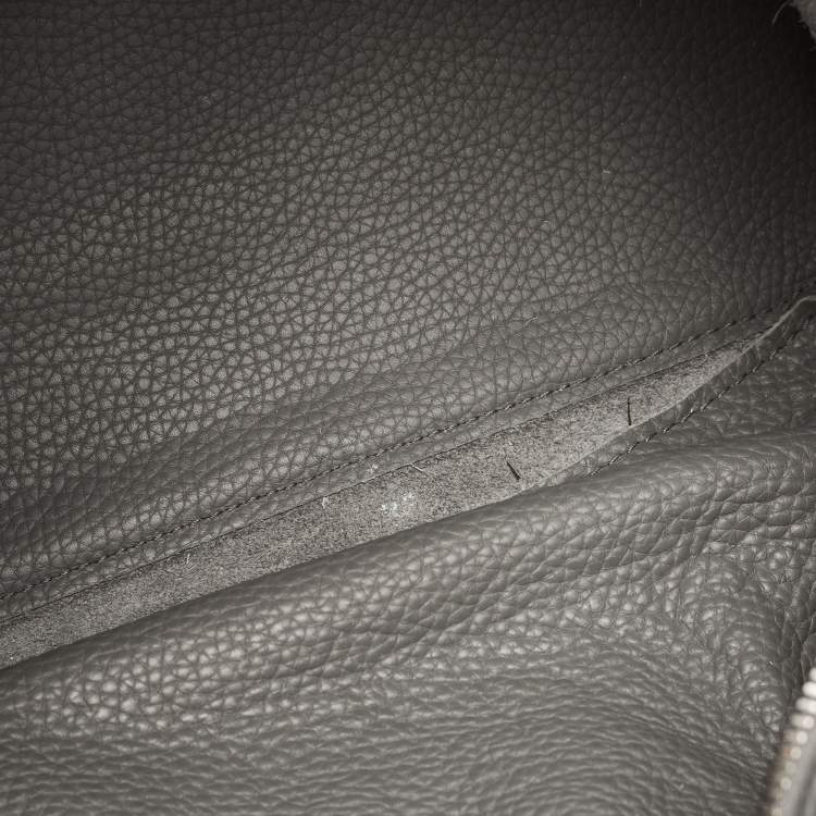 Pre Owned Balenciaga Grey Leather Black Out City Bag