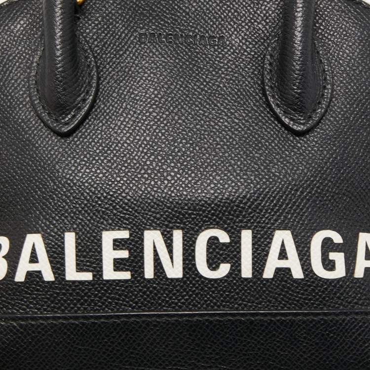 Pre Owned Balenciaga Black Leather XXS Ville Satchel