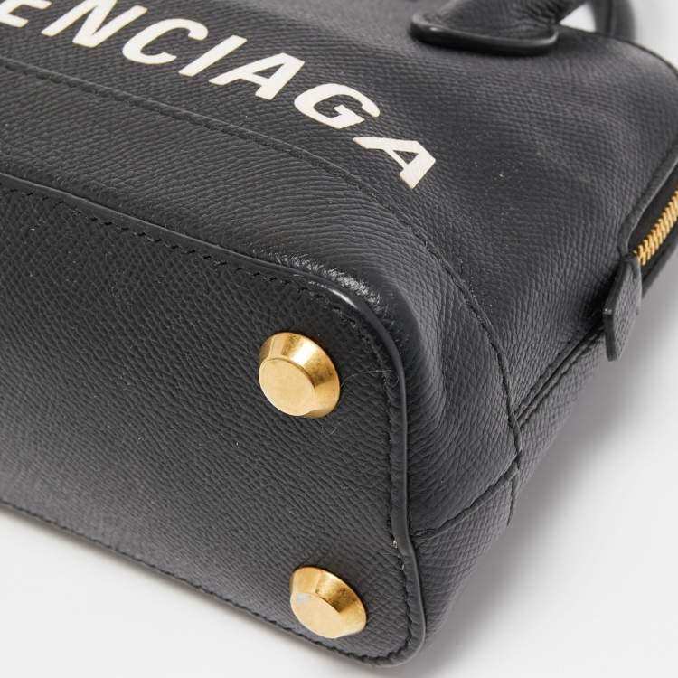 Pre Owned Balenciaga Black Leather XXS Ville Satchel