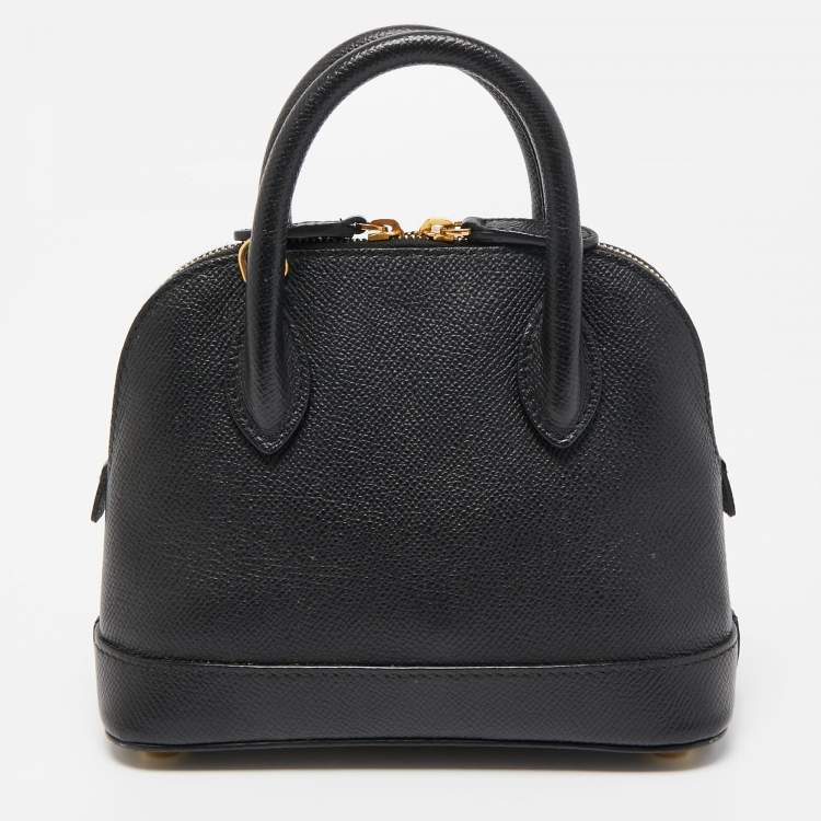 Pre Owned Balenciaga Black Leather XXS Ville Satchel