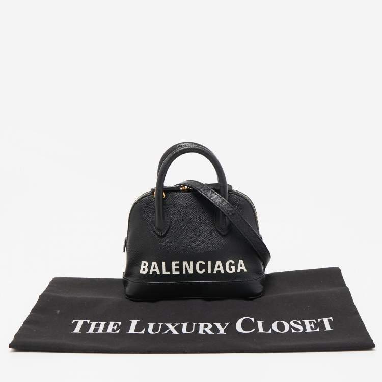 Pre Owned Balenciaga Black Leather XXS Ville Satchel