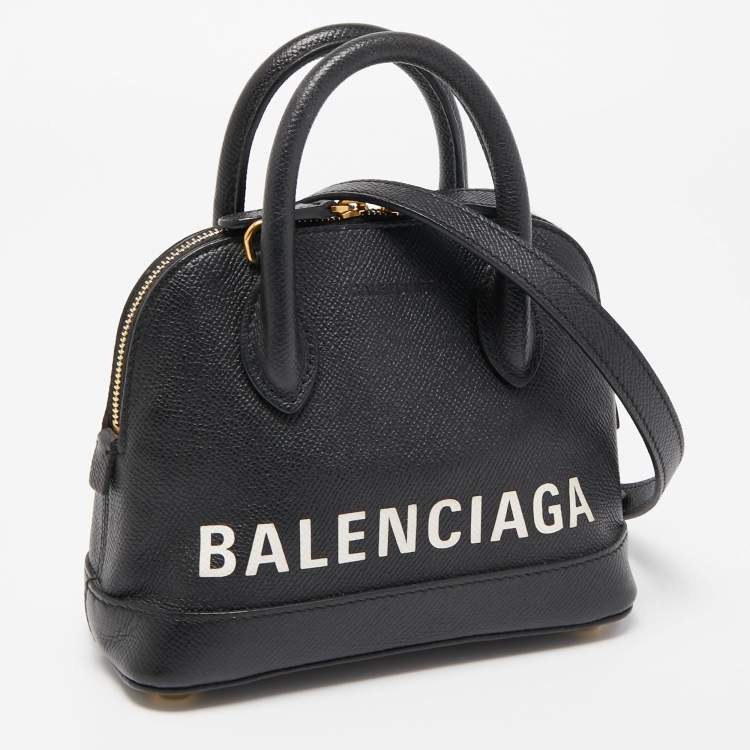 Pre Owned Balenciaga Black Leather XXS Ville Satchel