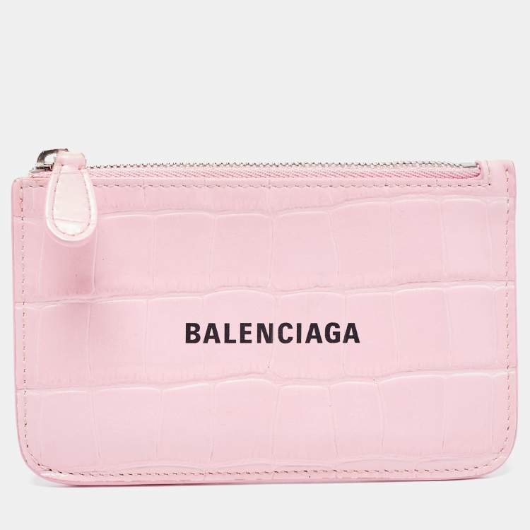 Balenciaga card holder pink hotsell