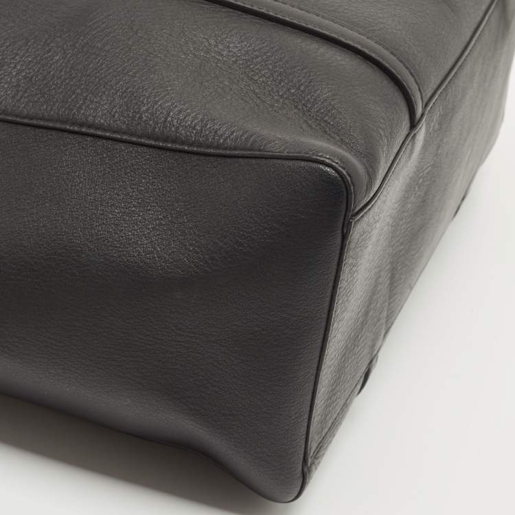 Pre Owned Balenciaga Black Leather Everyday Shopper Tote