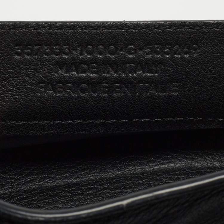 Pre Owned Balenciaga Black Leather Mini Papier A4 Tote