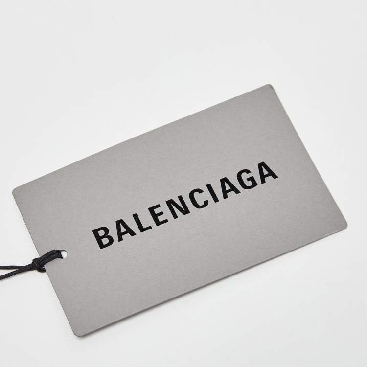 Pre Owned Balenciaga Black Croc Embossed Leather Small Hourglass Top Handle Bag