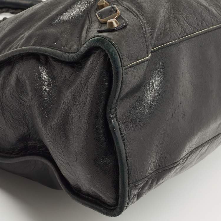 Pre Owned Balenciaga Black Leather RH Classic City Bag