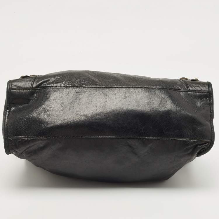 Pre Owned Balenciaga Black Leather RH Classic City Bag