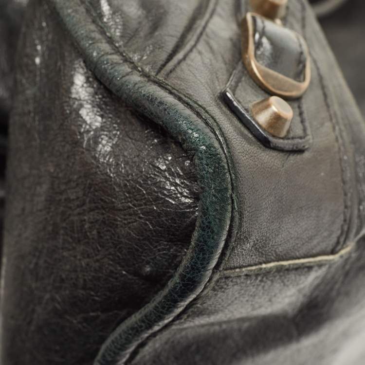 Pre Owned Balenciaga Black Leather RH Classic City Bag