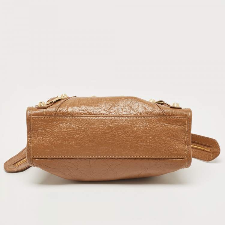 Pre Owned Balenciaga Brown Leather Mini Classic City Bag
