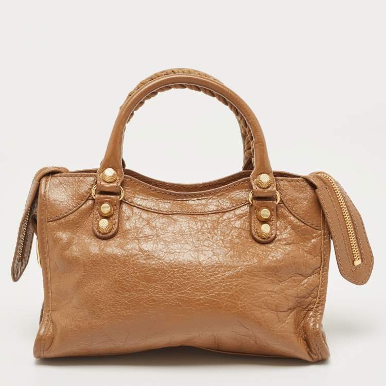 Pre Owned Balenciaga Brown Leather Mini Classic City Bag