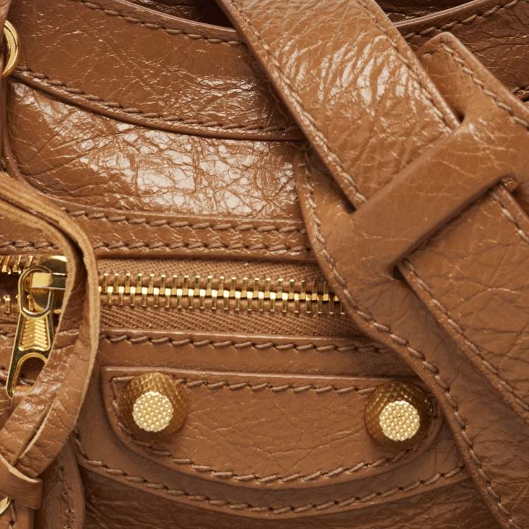 Pre Owned Balenciaga Brown Leather Mini Classic City Bag