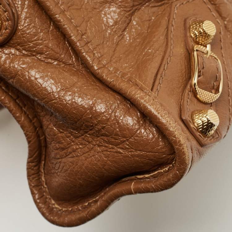 Pre Owned Balenciaga Brown Leather Mini Classic City Bag