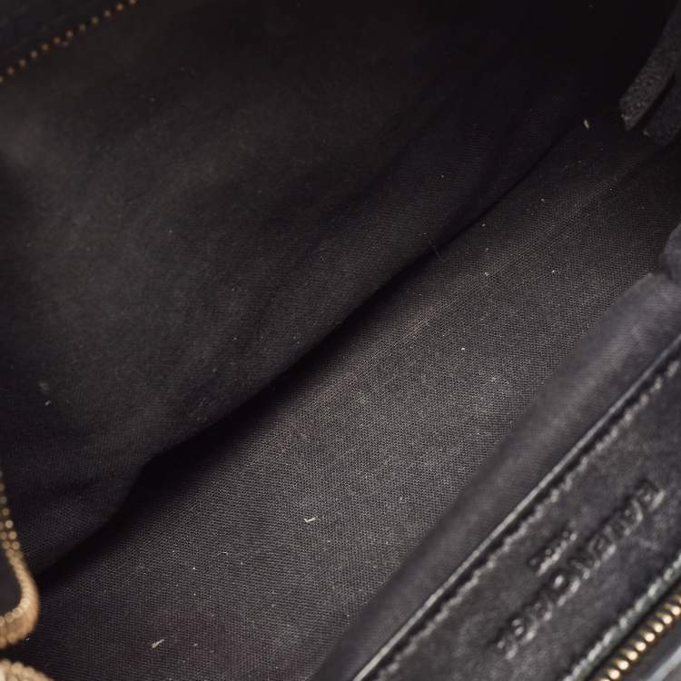 Pre Owned Balenciaga Black Leather Mini Classic Metallic Edge City Bag