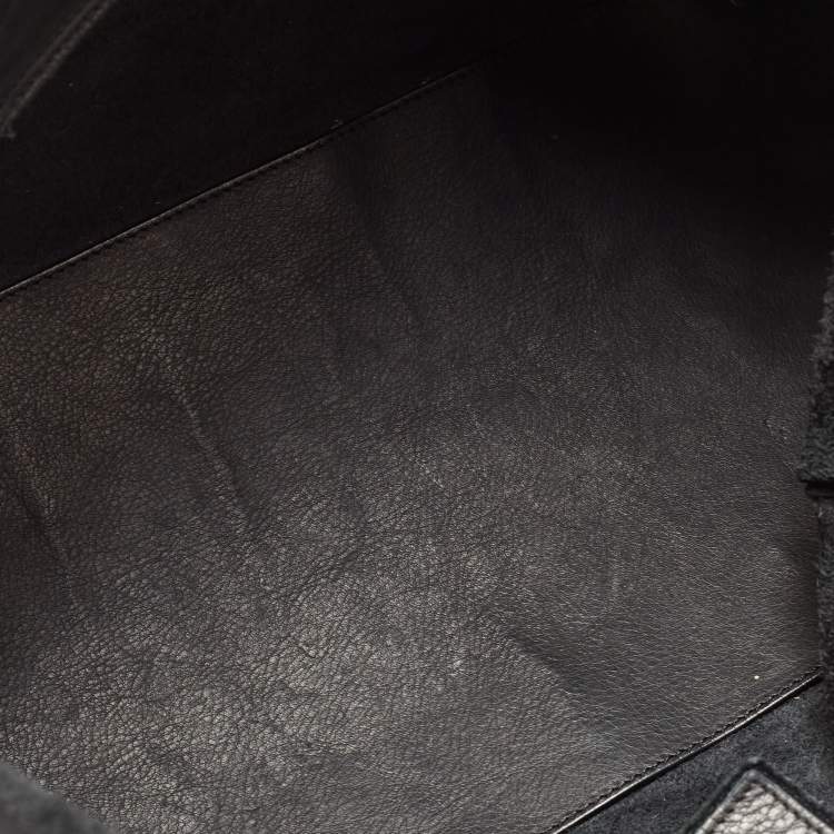 Pre Owned Balenciaga Black Leather Papier A4 Tote