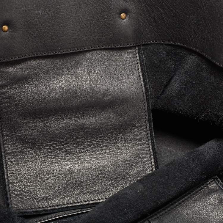 Pre Owned Balenciaga Black Leather Papier A4 Tote