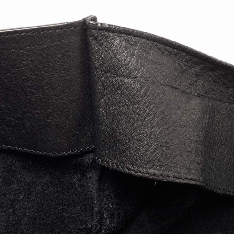 Pre Owned Balenciaga Black Leather Papier A4 Tote