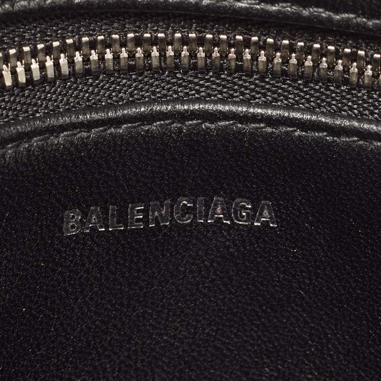 Pre Owned Balenciaga Red Snakeskin Leather XS Chain Triangle Duffle Bag