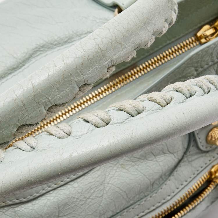 Pre Owned Balenciaga Light Green Leather RH City Bag