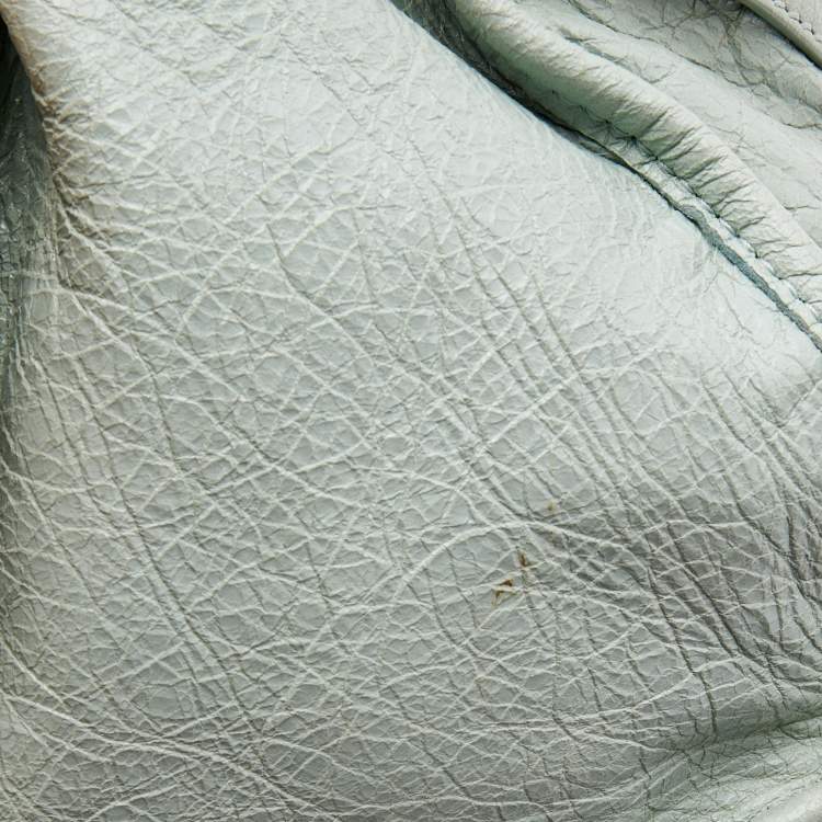 Pre Owned Balenciaga Light Green Leather RH City Bag