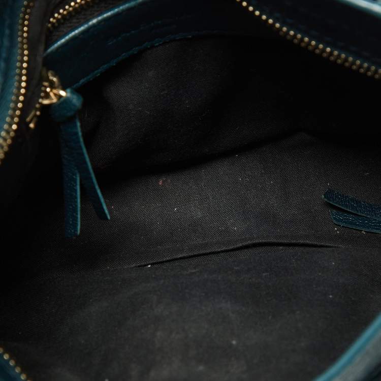 Pre Owned Balenciaga Lagoon Leather Mini Classic Metallic Edge City Bag