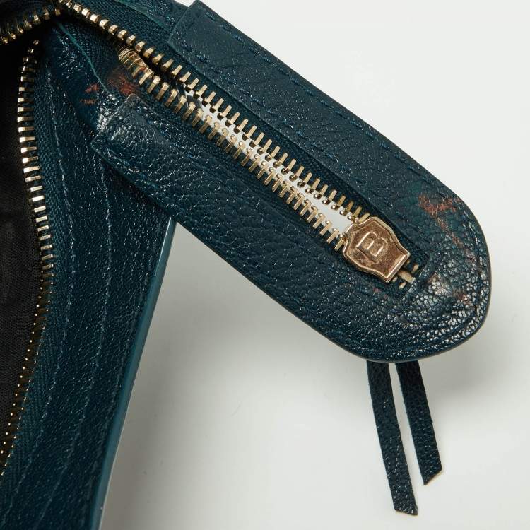 Pre Owned Balenciaga Lagoon Leather Mini Classic Metallic Edge City Bag