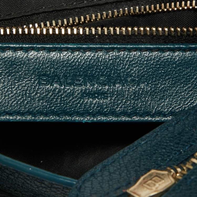 Pre Owned Balenciaga Lagoon Leather Mini Classic Metallic Edge City Bag
