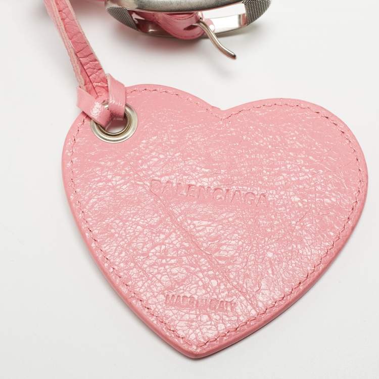 Pre Owned Balenciaga Light Pink Leather XS Le Cagole Shoulder Bag