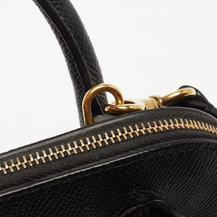 Pre Owned Balenciaga Black/White Leather XXS Ville Satchel 