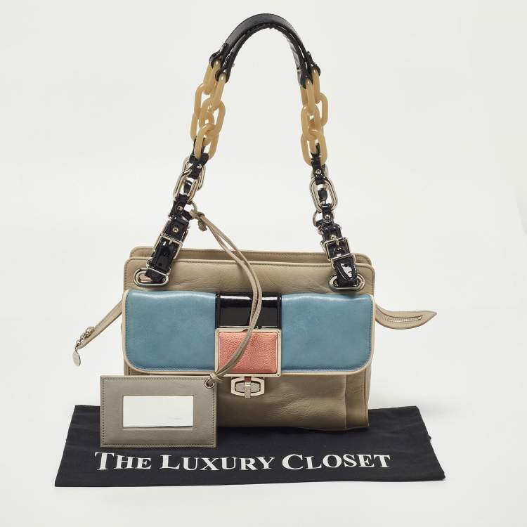 Pre Owned Balenciaga Multicolor Leather Cherche Midi Shoulder Bag