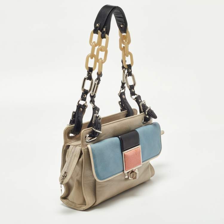 Pre Owned Balenciaga Multicolor Leather Cherche Midi Shoulder Bag