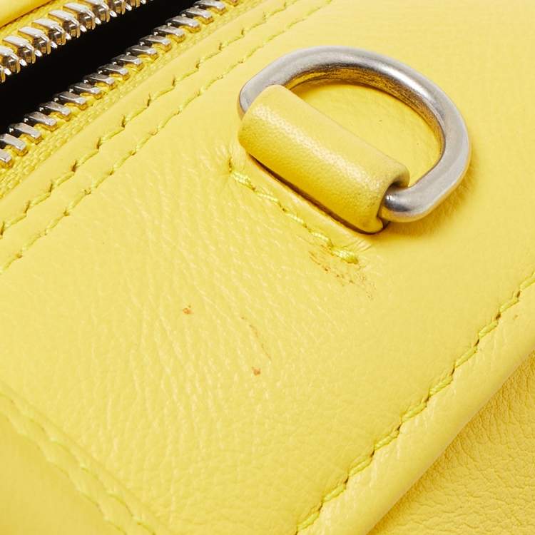 Pre Owned Balenciaga Yellow Leather Triangle Duffle Bag