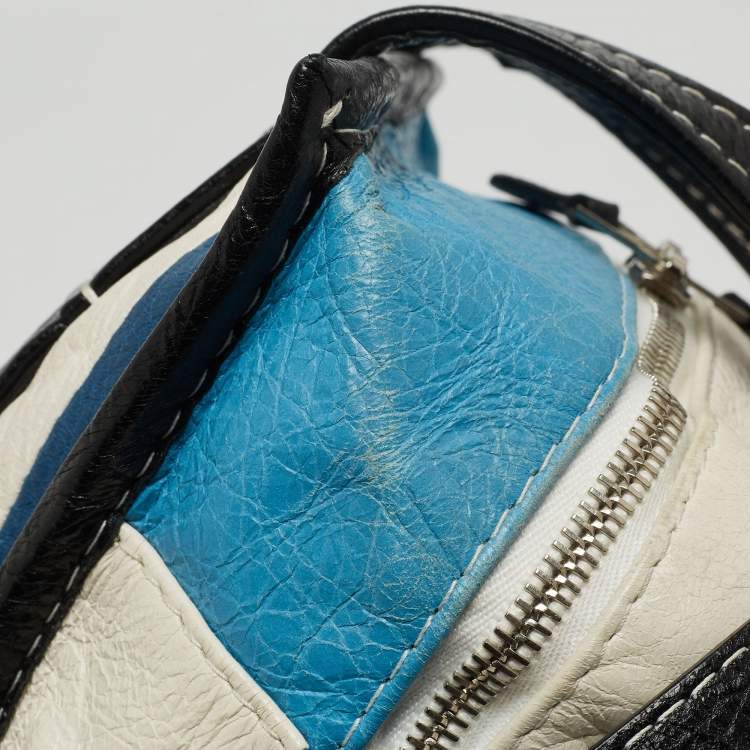 Pre Owned Balenciaga Multicolor Leather XS Bazar Stripe Tote