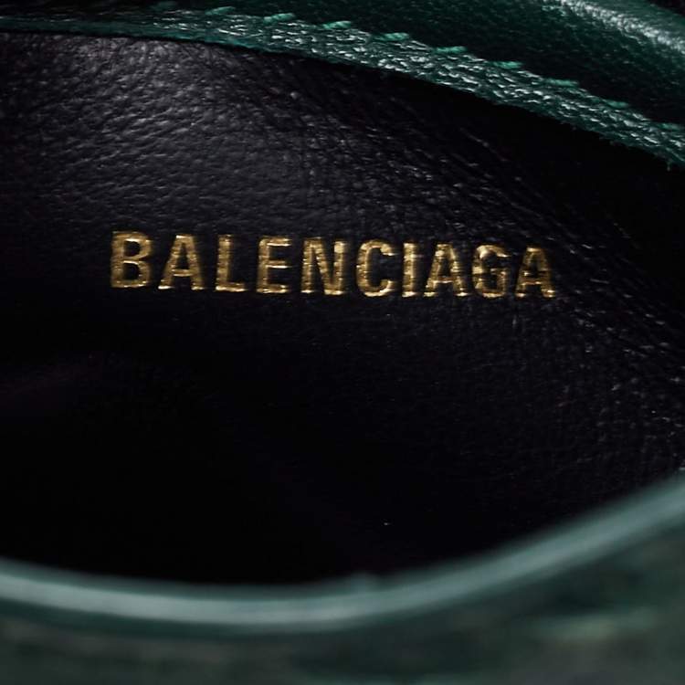 Pre Owned Balenciaga Green Python Nano Classic City Bag