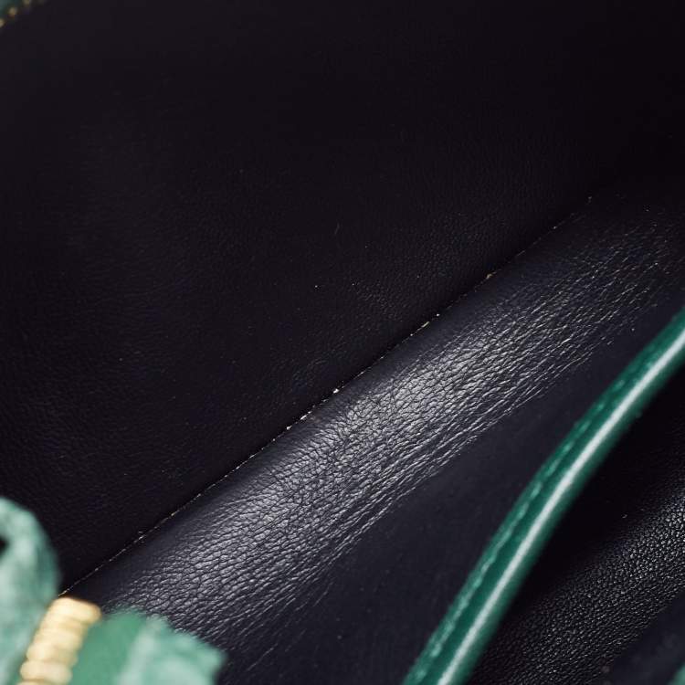 Pre Owned Balenciaga Green Python Nano Classic City Bag