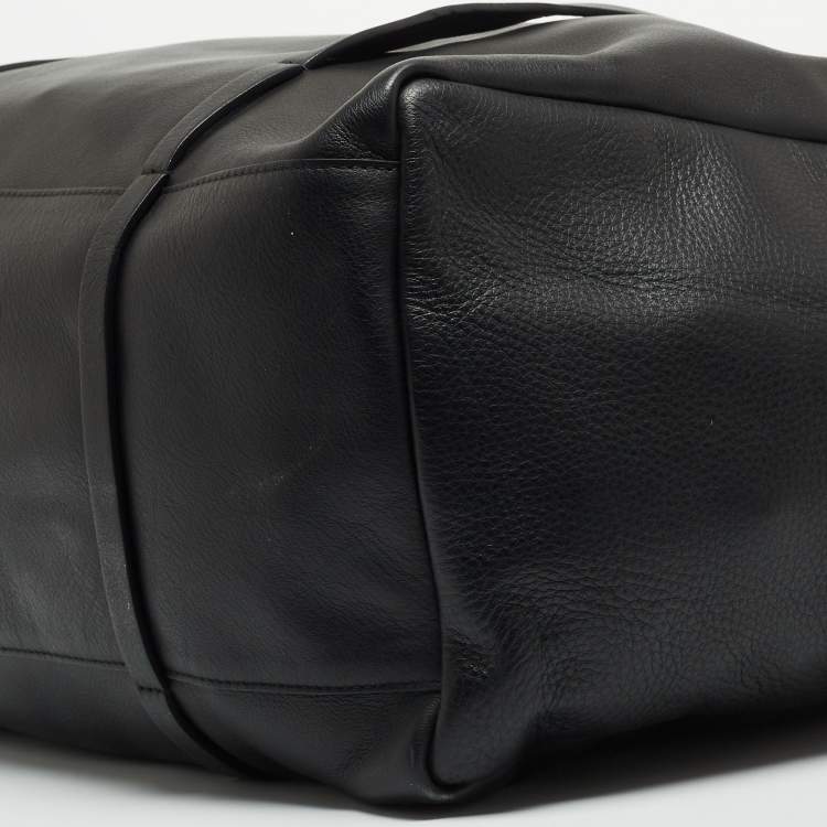 Pre Owned Balenciaga Black Leather Everyday Shopper Tote