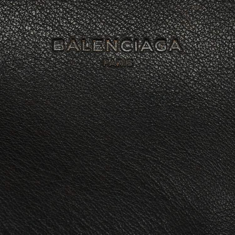 Pre Owned Balenciaga Black Leather Everyday Shopper Tote