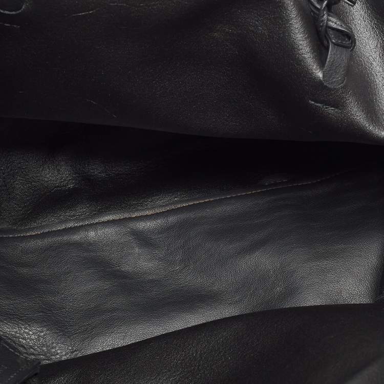 Pre Owned Balenciaga Black Leather Everyday Shopper Tote