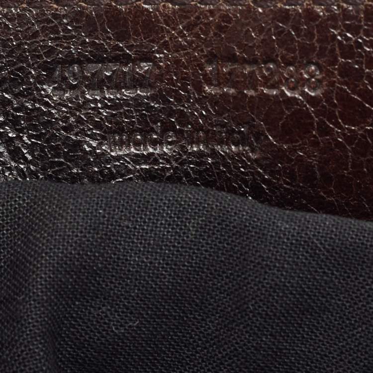 Pre Owned Balenciaga Dark Brown Leather GGH Hobo