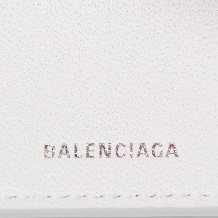 Pre Owned Balenciaga x Hello Kitty White Leather Mini Wallet