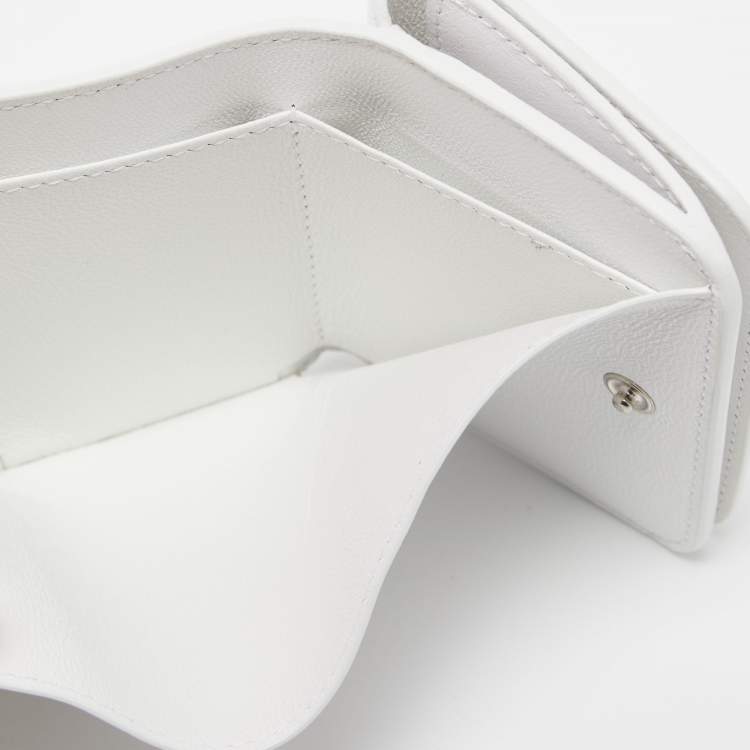 Pre Owned Balenciaga x Hello Kitty White Leather Mini Wallet