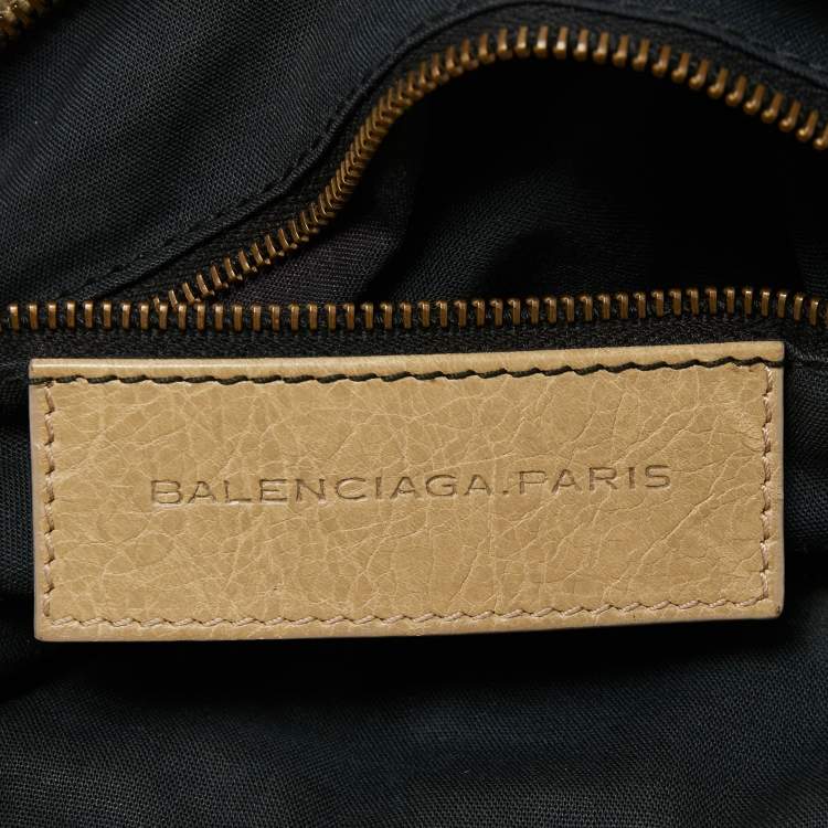 Pre Owned Balenciaga Beige Leather RH Classic Town Bag