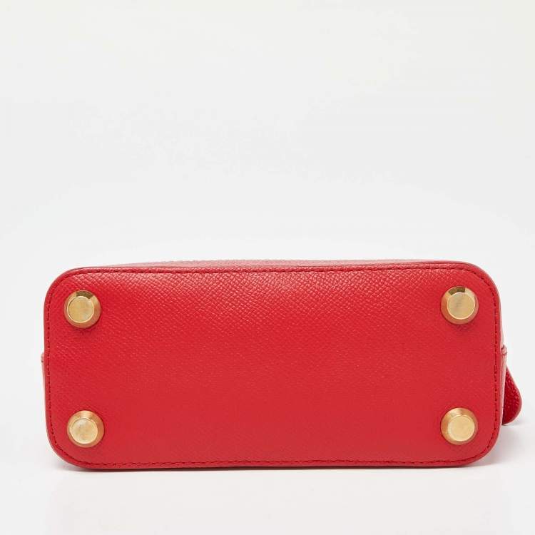 Pre Owned Balenciaga Red Leather XXS Ville Satchel